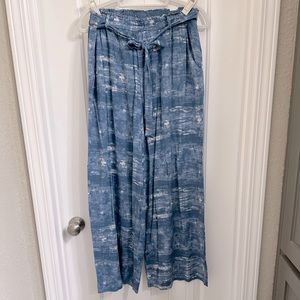 Blue Tie-Dye Women's Pants